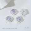 Fuerte retención de color oro de 14 quilates incrustado circonita redonda gota de agua geométrica porosa cuentas doble fila DIY hecho a mano accesorios de cuentas