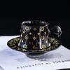 Taza de Café con Platillo Estilo Europeo Bohemia Transfronterizo Medio Oriente Árabe Cerámica Caja de Regalo Juego Taza Té de la Tarde