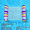 PVC Ecológico Nuevo Estilo Lentejuelas Degradado Clip Malla Hamaca de Agua Reclinable Inflable Exterior Adulto Respaldo Fila Flotante Inflable
