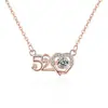 Nuevo Collar 520, No se Desvanece, para Mujer, Verano, Gama Alta, Nicho, Colgante de Celebridad de Internet, Versátil, Lujo Ligero, Accesorio de Cadena para Clavícula