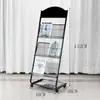 Estante para armazenamento de catálogos e jornais, porta-revistas, estante para livros e jornais, expositor de chão, porta-folhetos e documentos, clipe de expositor de publicidade