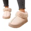 Pantuflas de Gamuza y Algodón Todo Incluido Transfronterizas para el Hogar, Engrosadas y Cálidas, Zapatos de Maternidad de Talón Cerrado, Botas de Nieve Antideslizantes de Eva