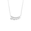 Collar de Plata Esterlina S925 Perla Natural Media Luna Degradada Sonrisa Cadena Clavícula Collar de Cuello Diseño de Lujo Accesible para Mujer Retro Francés