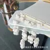 Urso acessório em osso de camelo facetado em formato de coração para pulseiras artesanais DIY, joias e acessórios de moda T2247