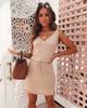 Ebay Transfronterizo 2024 Moda de Verano Casual Cuello en V con Cordones Asimétrico Vestido de Mujer Wish