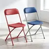 Silla plegable reforzada para uso en oficina, adecuada para descansos para comer y reuniones; silla plegable portátil para uso doméstico; taburete plegable de plástico simple; silla plegable minimalista