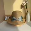 Sombrero de Paja de Ala Ancha con Lazo Estilo Sun Li, Protección Solar Primavera y Verano, Sombrero de Pescador Plegable Ajustable para Playa para Mujeres