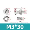 Tornillo y Tuerca Combinación de Dos Piezas para Máquina de Mascarillas y Luminarias, Acero Inoxidable 304 Tornillo y Tuerca