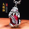Colgante de granate rojo de plata s925 collar de personalidad femenina colgante sólido dominante masculino que no se desvanece