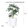 Mini maceta de plástico artificial hecha a medida para escritorio, regalo transfronterizo, hierba de cobre Pu, planta verde, crisantemo silvestre, flor artificial, bonsái de simulación