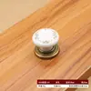 Manija de Cerámica de un Solo Agujero Patrón de Rosa Crackle Dorado y Blanco Estilo Europeo Blanco y Negro Estilo Chino Retro Manija de Tirador para Cajón y Puerta de Gabinete