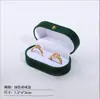 Estoque de fábrica transfronteiriço sensação de alta qualidade oval flocado fivela dourada caixa de joias ornamento de anel caixa de embalagem caixa de embalagem de joias