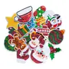 Serie Navideña Bordado de Lentejuelas de Colores Bordado por Computadora Papá Noel Muñeco de Nieve Árbol de Navidad Parche de Tela Bordada Exportación
