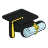 Temporada de Graduación Transfronteriza Dibujo Animado Goma Suave Bolígrafo de Bola con Bolas Doble Cara Decoración Colgante para Coche Hecha a Mano con Cuentas Cadena para Teléfono Accesorios