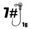 Anzuelo de señuelo anzuelo de cabeza plomada multicolor 1g 2G 3.5G 5G 7G 10G 14G 20g color luminoso