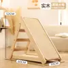 Tabla Rascadora y Casa para Gatos Combinadas, Duradero y No Fácil de Desprender, Estructura de Escalada para Gatos de Madera Maciza, Ahorro de Espacio, Alfombrilla de Sisal, Plataforma de Salto para Gatos, Juguete para Gatos