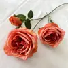 Tela Cepillada 3 Piezas Austin Rose Decoración para el Hogar Hotel Arreglo Floral Ramo de Rosas Artificiales Flores Artificiales