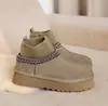 Botas de Nieve con Calcetín Integrado de Piel de Oveja para Mujer, Zapatos de Algodón Cálidos con Forro de Polar, Botines Cortos, Botines Cálidos de Punto Retro con Suela Gruesa