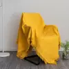 Almofada de Sofá de Fio de Algodão de Cor Sólida Simples Toalha de Sofá de Cobertura Total Universal para Todas as Estações Pano de Cobertura de Sofá Cobertura de Sofá Respirável Toalha de Mesa