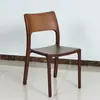 Silla de comedor de nogal negro norteamericano, silla de madera maciza, silla moderna minimalista con reposabrazos, silla Shuke de nogal para estudio