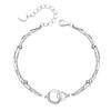 Pulsera Möbius de Doble Capa para Niñas Plata de Ley S925 Lujo Accesible Diseño Nicho Pulsera Joyería de Mano de Alta Gama