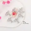 Nuevo estilo de lazo K blanco para decoración de uñas, accesorios de lujo para celebridades cibernéticas, lazo de aleación tridimensional, accesorios para decoración de uñas DIY.