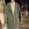 Novos Casacos de Lã Tendência Transfronteiriços para Homens, Moda Elegante de Primavera, Gabardines Bonitos, Jaquetas Casuais de Primavera e Outono