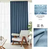 Cortinas Semioscuras de Lino Doble Cara, Cortinas de Lino Algodón Poliéster, Cortinas Modernas Sencillas para Bloquear el Sol para Dormitorio, Sala de Estar, Balcón, Ventana Saliente