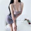 Sedoso Elástico Fino Transparente Lencería Sexy Ajustado Malla Talla Grande Tentación Cubre Cadera Tubo Top Falda Encaje 9001