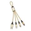 Cable de carga portátil corto transfronterizo uno a tres con llavero adecuado para Apple Typec Cable de datos cuatro en uno al por mayor