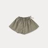 Roupa Infantil Coreana à Vista Outono Azul Estilo Lucy Manga Longa Meninas Floral Babydoll Camisa Shorts com Cintura Elástica Conjunto
