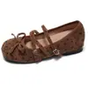 Zapatos Mary Jane versátiles de estilo francés con lazo para aumentar la altura para mujer, nuevos zapatos pequeños de piel suaves para primavera-verano 2026, zapatos de vestir planos