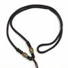 Corrente longa para suéter cordão trançado corda de colar de jade atacado corda com pingente de contas de ágata e jade corda grossa corda trançada