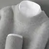 Suéter de Lana para Hombre Cuello Semi Alto 100% Lana Pura Tejido de Punto Capa Base Suéter Holgado Suéter de Cachemira Temporada de Otoño e Invierno