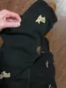 Jeans de Pierna Ancha con Bordado de Perro Estilo Retro Americano Tallas Grandes para Mujer, Pantalones Rectos de Cintura Alta Sueltos Adelgazantes para Otoño
