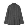 Comercio Exterior Transfronterizo Ropa de Mujer 2026 Nuevos Productos Estilo Europeo y Americano Moda Blazer Cruzado Casual + Pantalones Rayados Sueltos