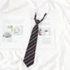 Rojo Oro y Rayas Rojas Estilo Perezoso Estilo Japonés Estilo Preppy Corbata Foto de Graduación Femenina Marrón Uniforme de Licenciatura Masculino Corbata