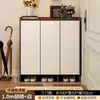 Zapatero para entrada de casa, almacenamiento integrado, montado en la pared, modelo nuevo para apartamentos de alquiler, mueble de entrada interior de madera maciza