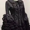 CamisaLolita estilo muñeca con encaje, manga de princesa Lolita, con enagua incorporada, hombros descubiertos, alta elasticidad
