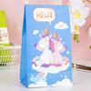 Bolsa de papel kraft gruesa de 100 g exclusiva transfronteriza, bolsa de dulces para fiesta de cumpleaños con diseño de unicornio de dibujos animados, bolsa de regalo de comida