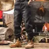 Novas Calças Jeans Pretas Masculinas Marca Moderna Largas Tamanho Grande Joggers Calças Retrô Americanas Masculinas Algodão