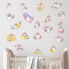 Adesivo de unicórnio fofo faça você mesmo para quarto infantil, sala de estar, fundo de parede, adesivo decorativo, pintura