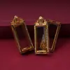 Colgante Thangka Tibetano Concha Cobre Chapado en Oro Incrustaciones de Diamante Budas de Doble Cara Amuleto Caja GAU Caja Vacía Impermeable para Transportar