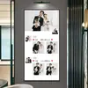 Enquadramento de foto de casamento montado na parede moldura de foto borda estreita personalizado estúdio cabeceira foto de casamento retrato de família crianças 3648