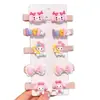 Pasadores de Pelo de Dibujos Animados para Niños Sanrio Tela Todo Incluido No Daña el Cabello Pasadores de Pelo Bebé Lindos Accesorios para el Cabello Kuromi Accesorios para la Cabeza Venta al por Mayor