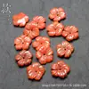 Colgante de Flor de Jade Rojo con Agujero para Pulsera, Collar, Pendiente y Broche DIY