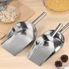 Acero Inoxidable 304 Pala para Hielo Máquina de Hielo Cuchara para Hielo Pala para Harina Pala para Cereales Pala para Cubitos de Hielo Pala Multiusos para Té Transfronterizo