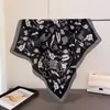 Elegante Bufanda Cuadrada Pequeña de Algodón y Lino Espiga de Contraseña Pañuelo para la Cabeza Imitación Terciopelo Chal Protector Solar Bufanda para el Cuello Bufanda para Mujer