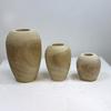 Tienda de Decoración para el Hogar Hecha a Mano Jarrón de Madera Maciza Jarrón Artesanal de Madera Jarrón Pequeño Estilo Japonés Adornos para Escritorio Mesa de Té