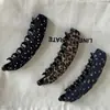 Pinza para el pelo de tela elegante y simple con estampado de leopardo retro estilo francés para coletas pequeñas Accesorio para el pelo de coleta pequeña Ins